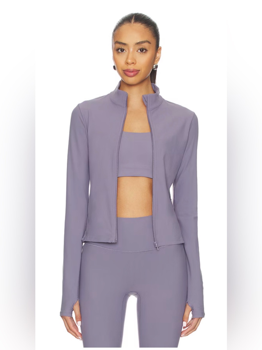 Spanxsmooth Onform Full Zip Jacket in Orchid Ash